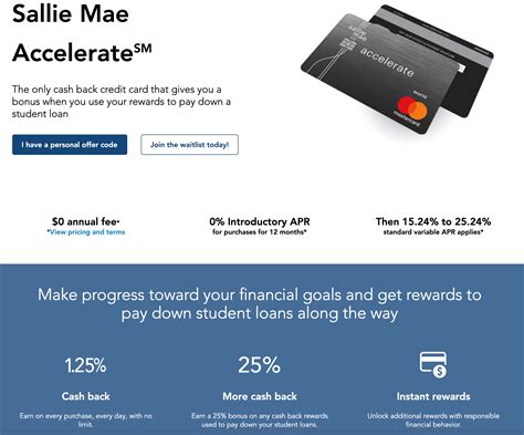 Sallie Mae Evolve: With this card, you earn 2% unlimited cash back for the first year, dropping down to 1.5% thereafter. The card also offers a 25% bonus on base cash back rewards earned in your ...